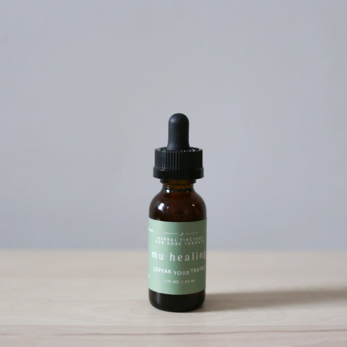 1 oz. Lung Support Tincture with Elecampane, Mullein, Marshmallow Root, Local Honey | Speak Your Truth for Sore Throats