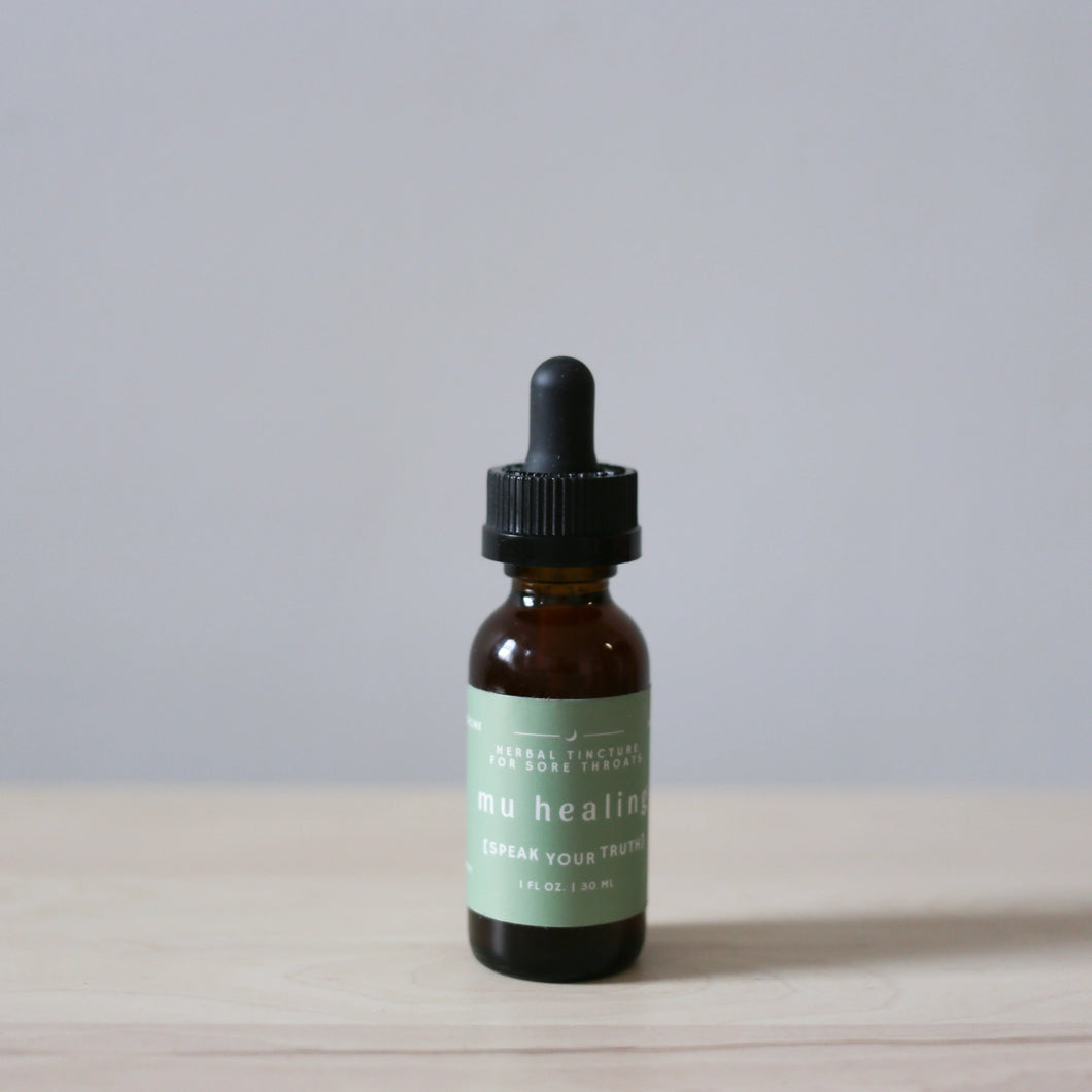 1 oz. Lung Support Tincture with Elecampane, Mullein, Marshmallow Root, Local Honey | Speak Your Truth for Sore Throats